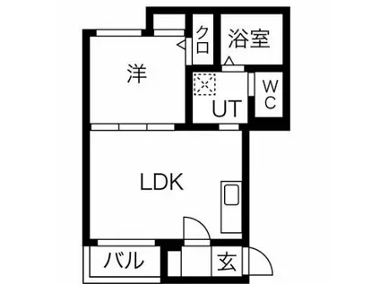 アンソレイエSAKAE(1LDK/3階)の間取り写真