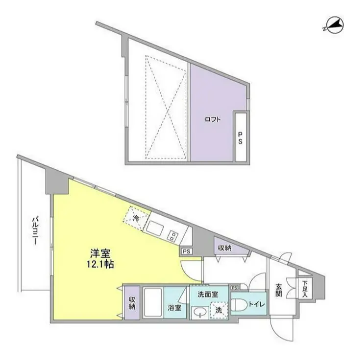 スタイリオ元住吉 8階階 間取り