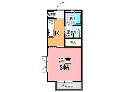 メゾン秋桜(1K/2階)の間取り写真