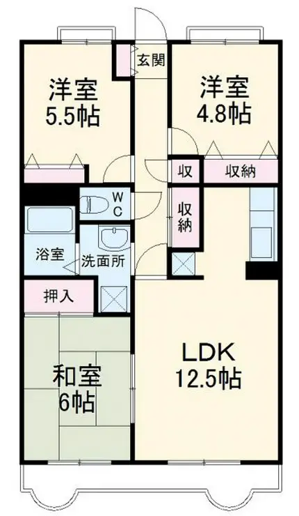 ヴィレッジ駒場 5階階 間取り