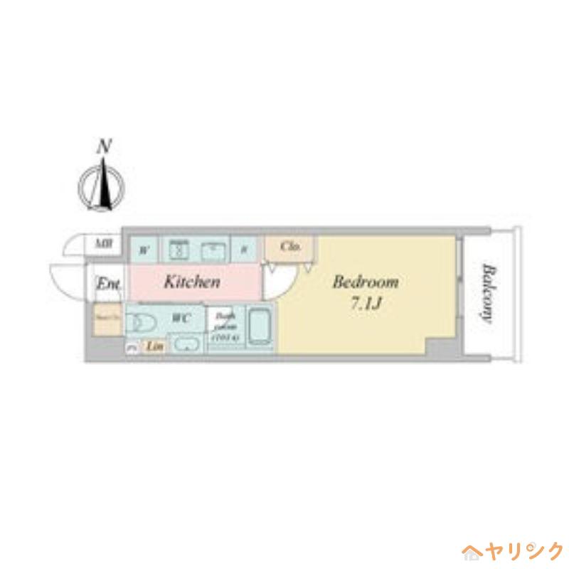 ルネフラッツ浄心(1K/2階)の間取り写真