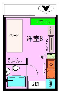 メゾンドエステー(ワンルーム/3階)の間取り写真