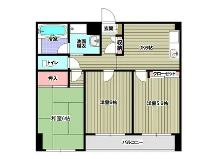 メイングリーン小川(3DK/2階)の間取り写真