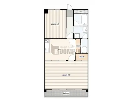 長良橋ハイツ(2DK/3階)の間取り写真