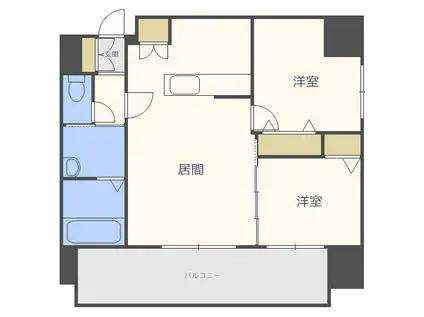 エクレール(2LDK/6階)の間取り写真