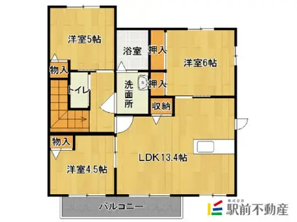 グリーンファースト・ミヤコ(3LDK/2階)の間取り写真