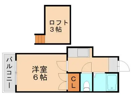 コーポ幸丿神(1K/1階)の間取り写真