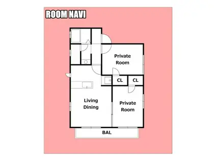 フォーレス奥村A(2LDK/1階)の間取り写真