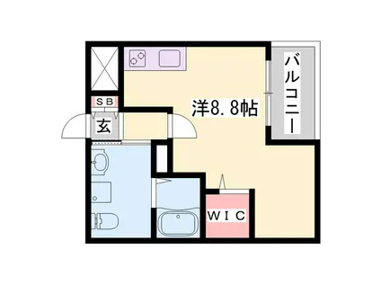 ソプラリア(ワンルーム/2階)の間取り写真