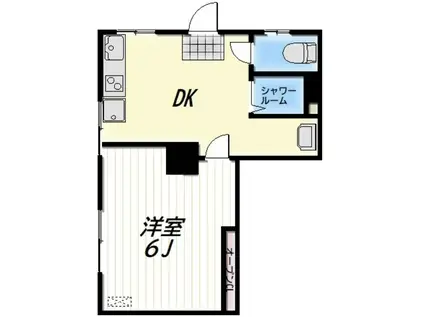 LOUIS(1DK/2階)の間取り写真