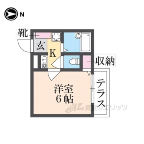 ラポール3(1K/1階)の間取り写真
