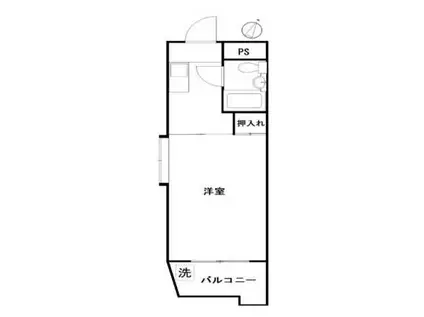 ハイタウン駒沢公園(1K/5階)の間取り写真