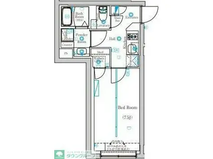 MIND KAMATA(1K/1階)の間取り写真