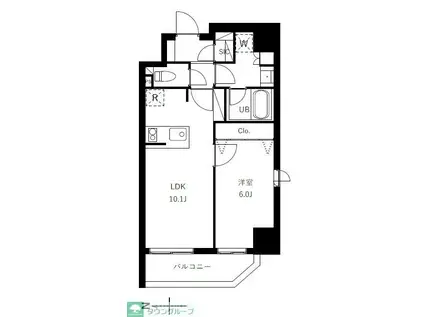 グランジット蔵前(1LDK/5階)の間取り写真
