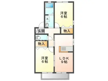 マイリトルタウン高師 五番館(2LDK/2階)の間取り写真