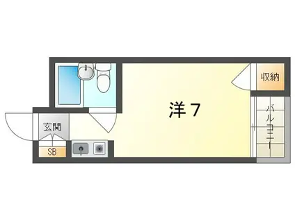 プレアール上神田(1K/3階)の間取り写真