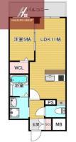 VITA荒本(1LDK/7階)の間取り写真