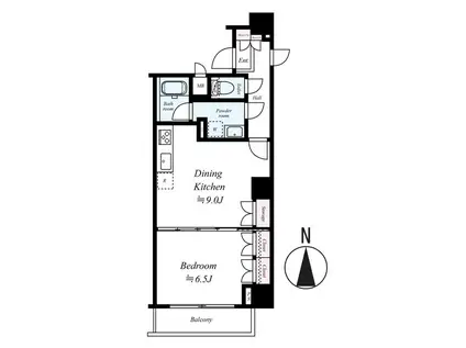 スパシエトラッド両国(1LDK/7階)の間取り写真