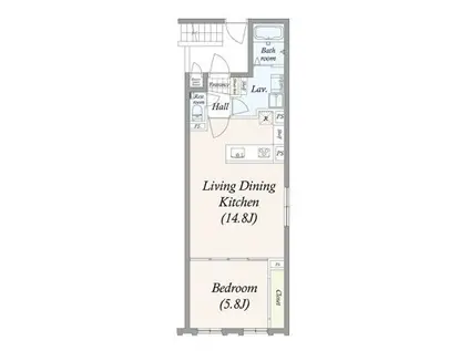 GRAN PASEO三宿II(1LDK/3階)の間取り写真