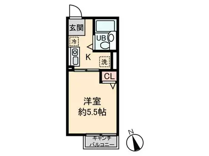 シティハイムガーベラ(1K/2階)の間取り写真