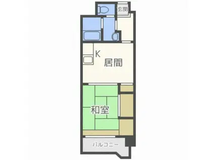 アートサイドテラス(1LDK/10階)の間取り写真