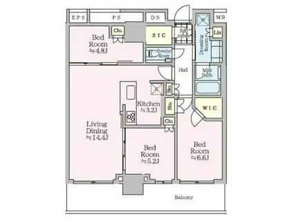ザ・タワー十条(3LDK/28階)の間取り写真