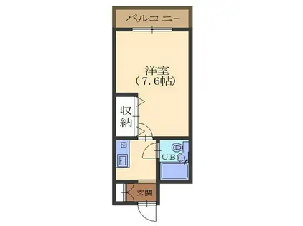 ダイアパレス函館大森公園(1K/6階)の間取り写真