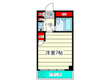 MAY-BELL(1K/4階)の間取り写真