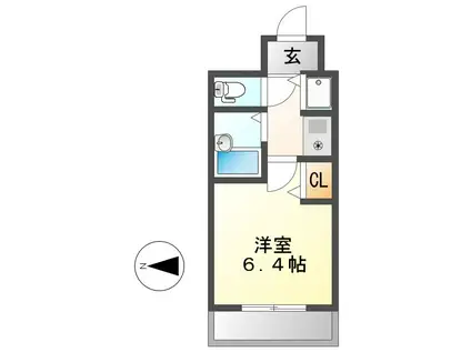 ラッフル千代田(1K/2階)の間取り写真