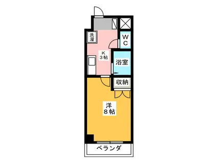 ACTRIUM・K(1K/1階)の間取り写真