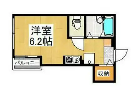 MELDIA新百合ヶ丘(1K/1階)の間取り写真