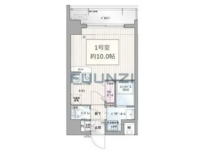 ソラーナ(ワンルーム/6階)の間取り写真