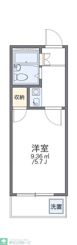 レオパレス三橋(1K/2階)の間取り写真