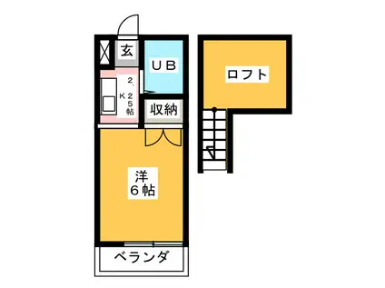 ソルジェンテ草薙(ワンルーム/1階)の間取り写真
