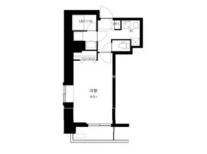 T&G神田マンション(1K/13階)の間取り写真