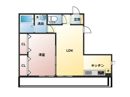 ショコラメゾン(1LDK/2階)の間取り写真
