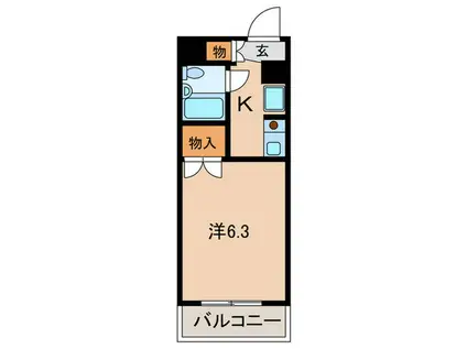 カサ・グランデ・蓮根(1K/4階)の間取り写真