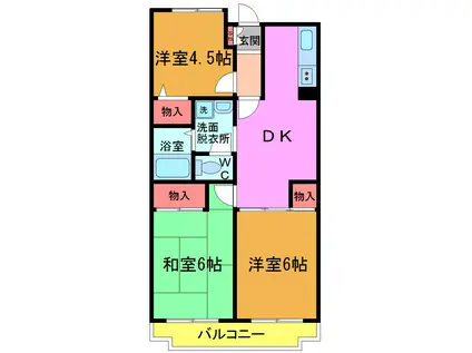 サンシティヒコタC-1(3DK/3階)の間取り写真