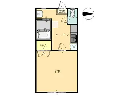 セントラルヒルズ(1K/1階)の間取り写真