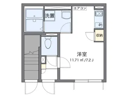 ルミネスII(ワンルーム/1階)の間取り写真