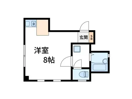 グロウビルIII(ワンルーム/2階)の間取り写真