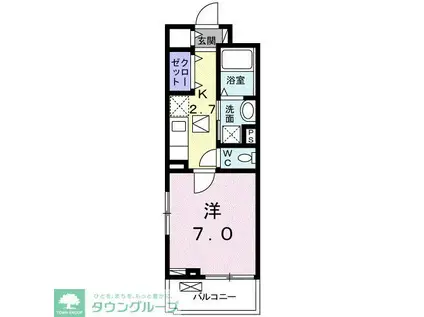 エクシードIII(1K/3階)の間取り写真