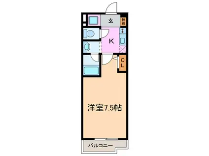 アーバンポイント豊田(1K/12階)の間取り写真