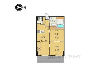 SAKIZOVILLA烏丸四条(2LDK/9階)の間取り写真