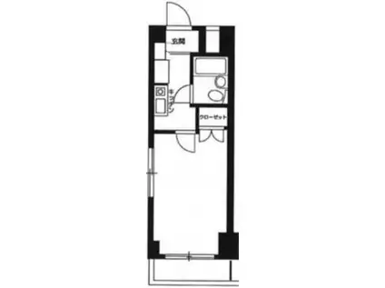 スカイコート用賀第二(1K/2階)の間取り写真