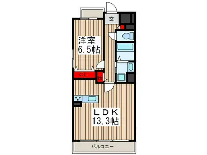 FREESIA.Y(1LDK/3階)の間取り写真