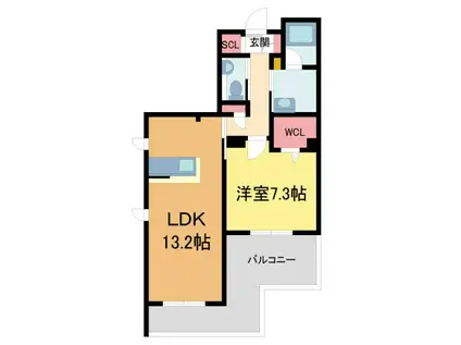ベル エ ロンプラージュ(1LDK/4階)の間取り写真