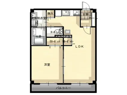 ウエストヒルズサンクレスト(1LDK/2階)の間取り写真