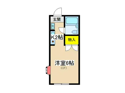 メゾンサザン日吉(ワンルーム/1階)の間取り写真