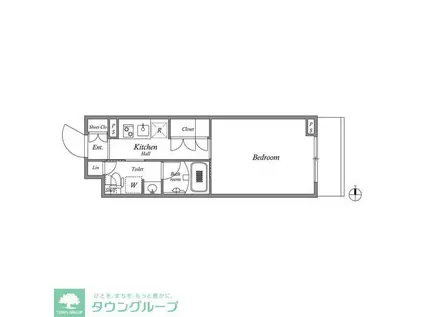 レジデンス新宿中落合スクエア(1K/5階)の間取り写真